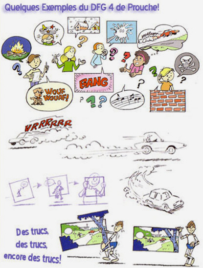 Quelques exemples de dessins du livre 4